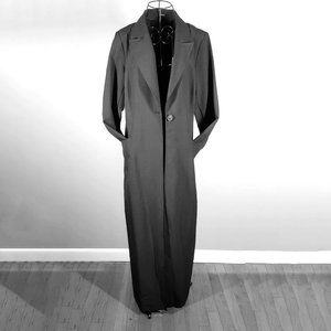 Women's Long Black Dressy Cardigan Coat